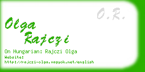 olga rajczi business card